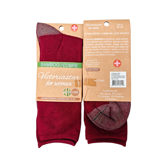 Calcetines de mujer cobre y bambú Victoria star