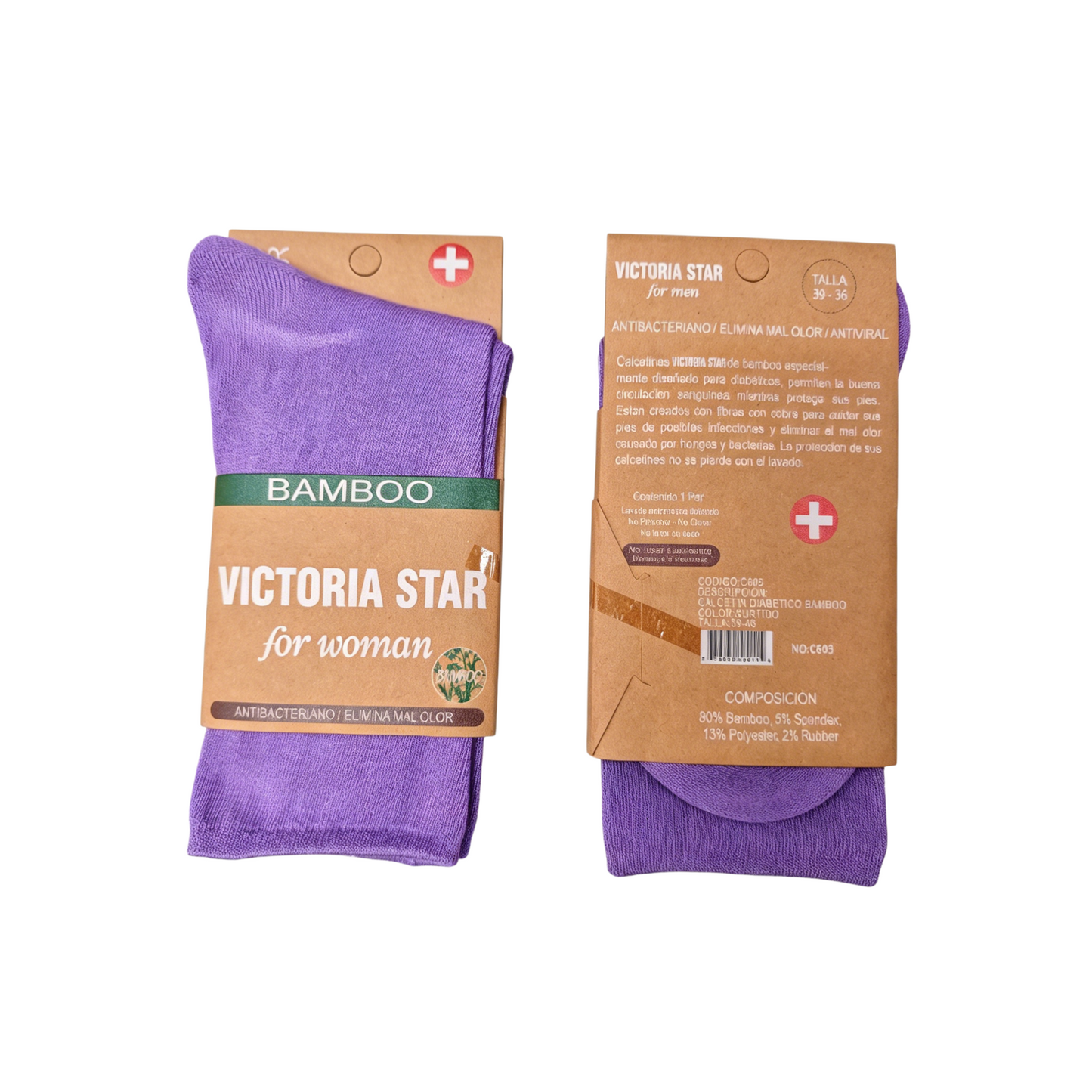 Calcetines de mujer bambú Victoria star
