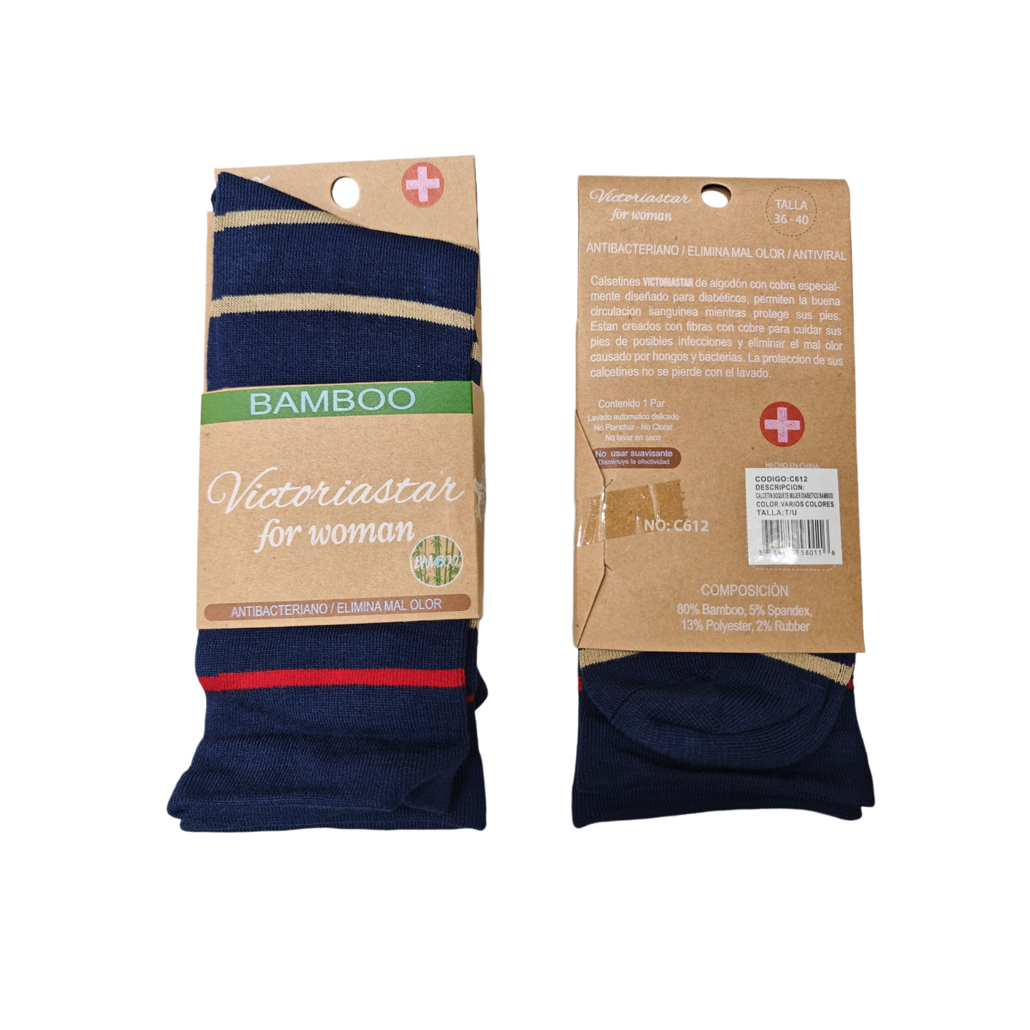 Calcetines de mujer bambú Victoria star