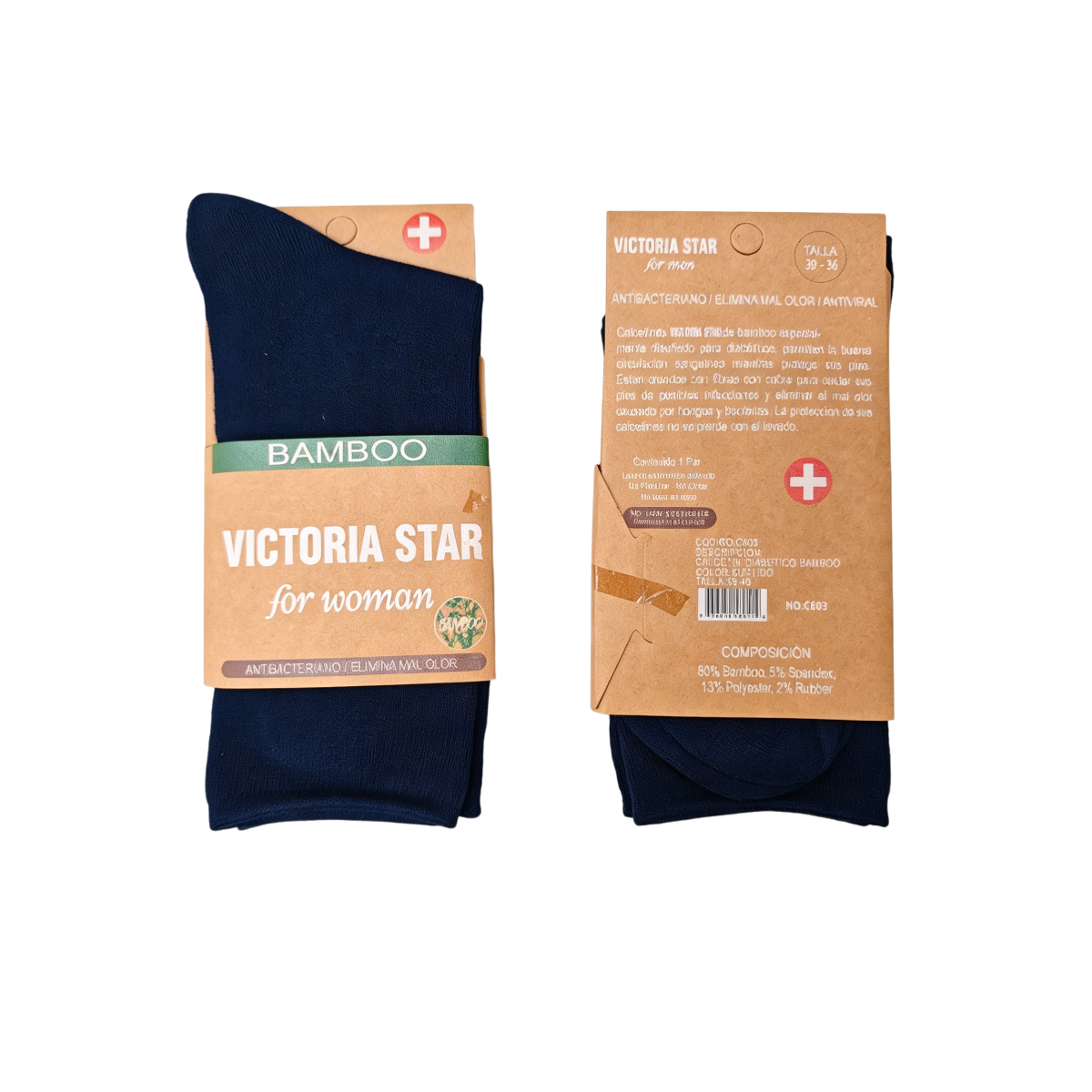 Calcetines de mujer bambú Victoria star