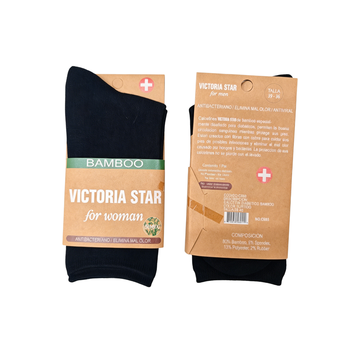 Calcetines de mujer bambú Victoria star